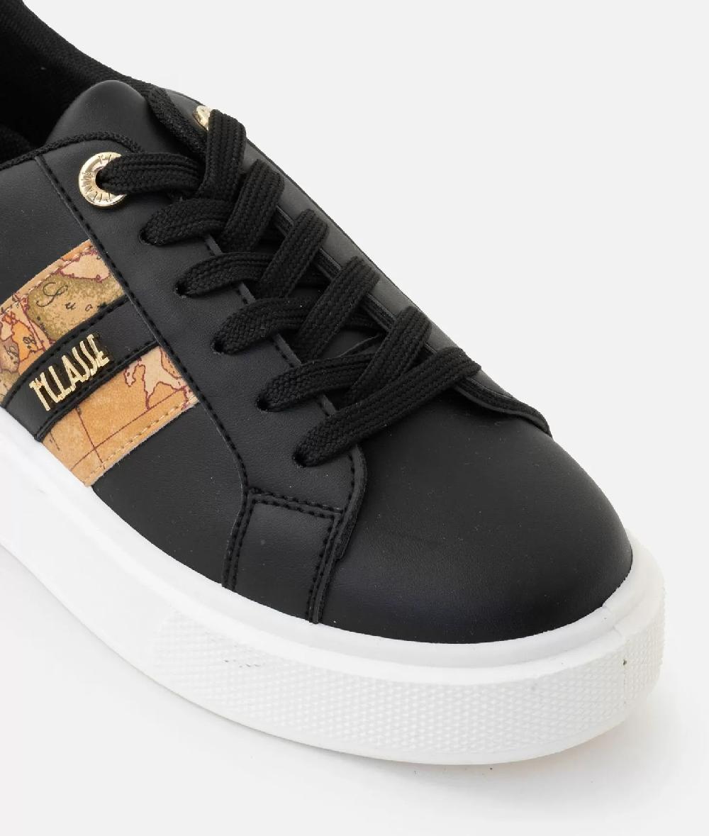 Alviero martini 1a classe Sneakers in eco nappa con logo e bande Geo Classic Nere Vendite Flash