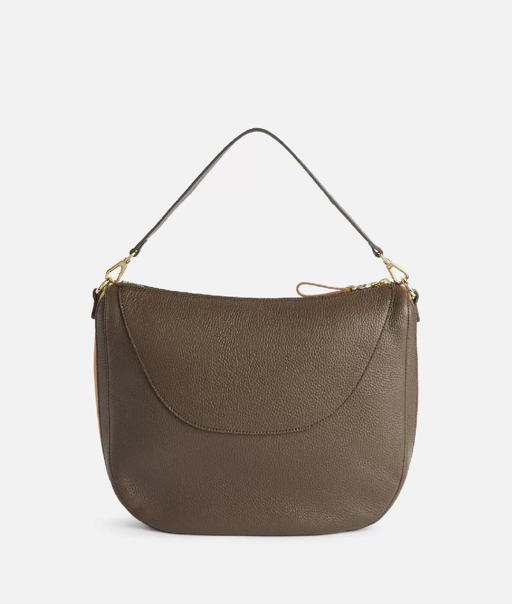 Alviero martini 1a classe Universe Leather tracolla a mezzaluna media Taupe Scuro Moda