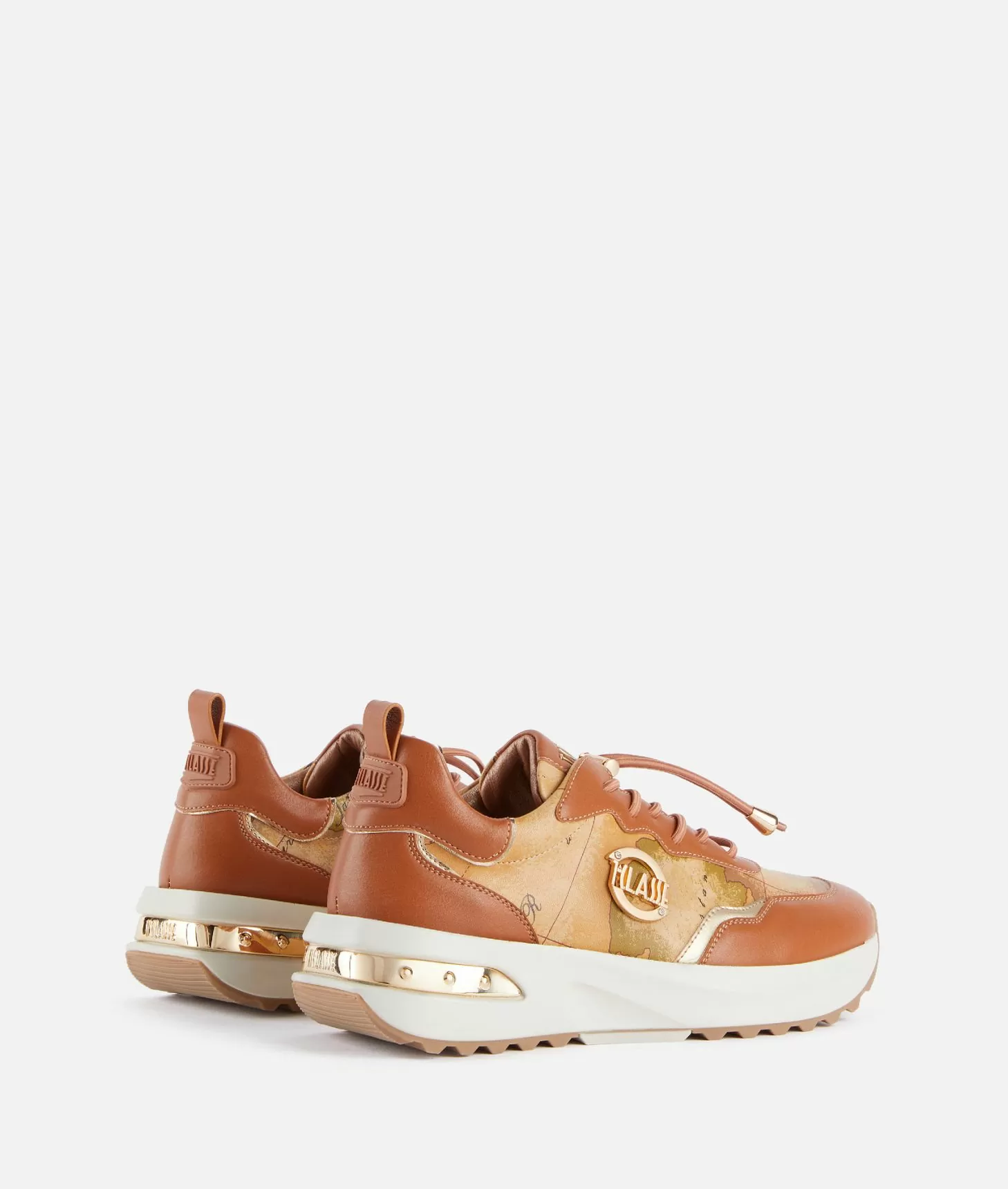 Alviero martini 1a classe Geo Road Marrakech sneakers in eco nappa Castagna Italy
