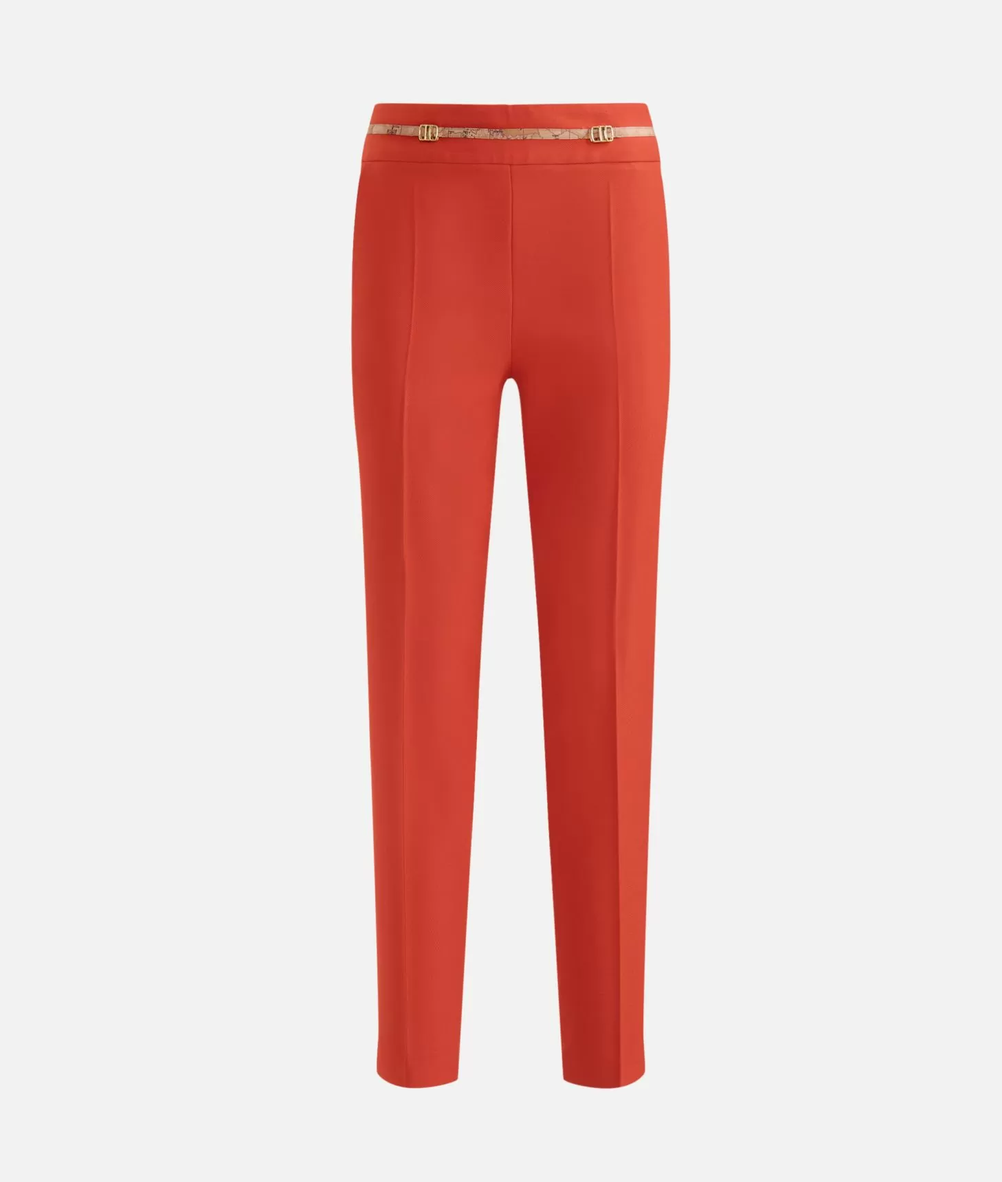 Alviero martini 1a classe Pantaloni in cavallery con fibbiette 1C Mattone Vendita Calda