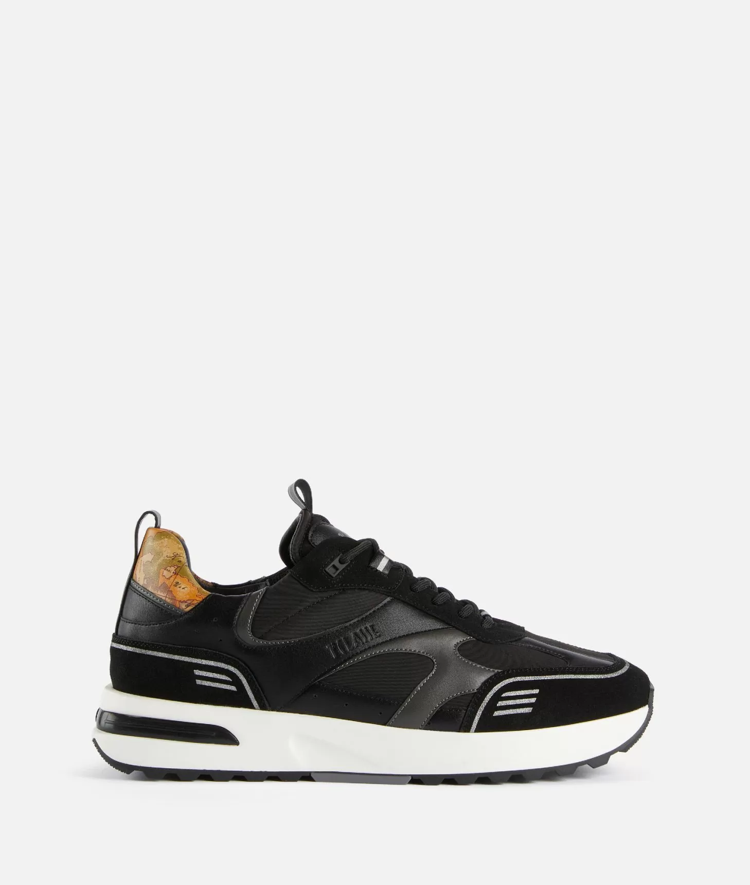 Alviero martini 1a classe Geo Road Abu Dhabi sneakers in nylon ed eco nappa Nere