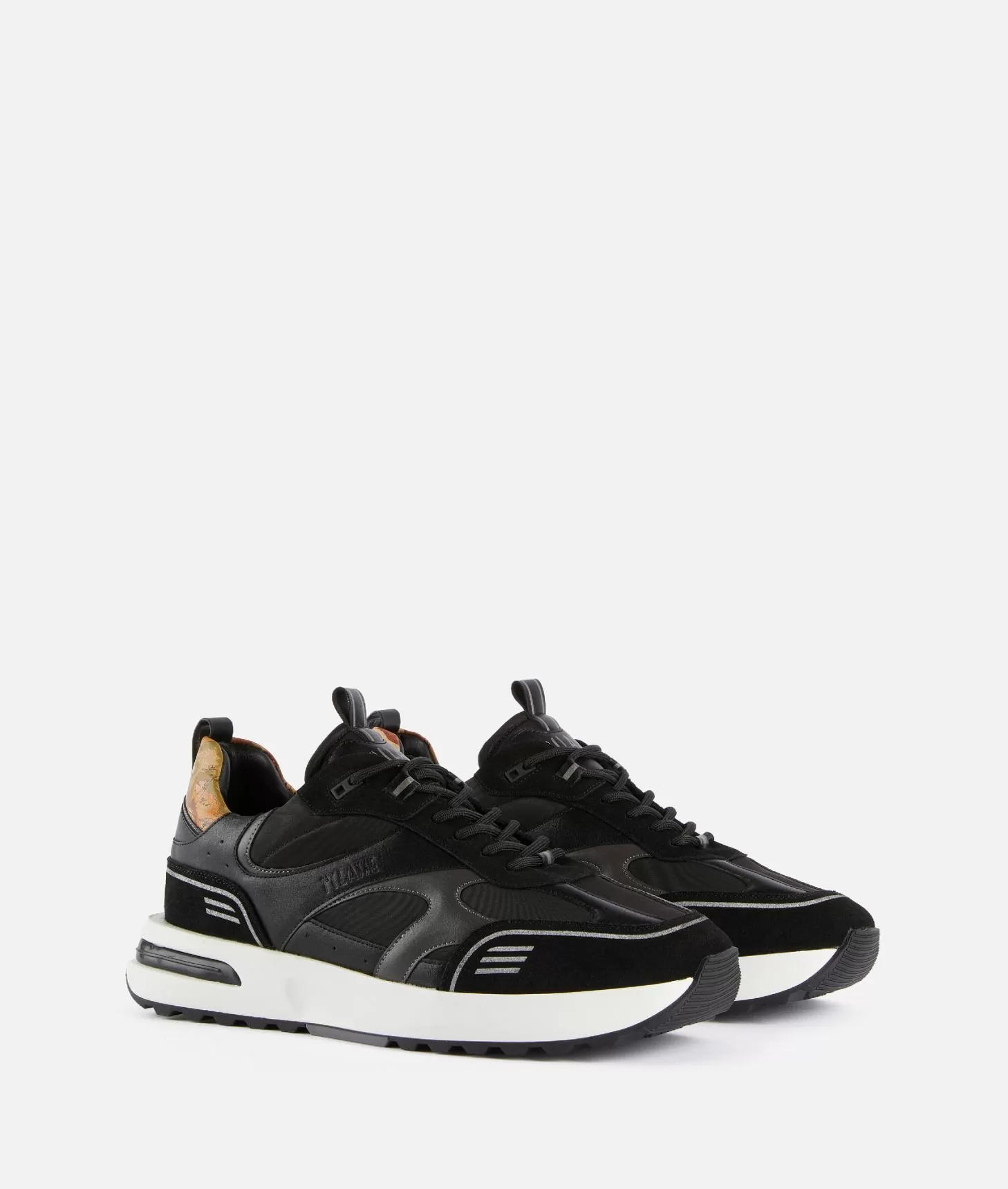 Alviero martini 1a classe Geo Road Abu Dhabi sneakers in nylon ed eco nappa Nere Promozione Limitata