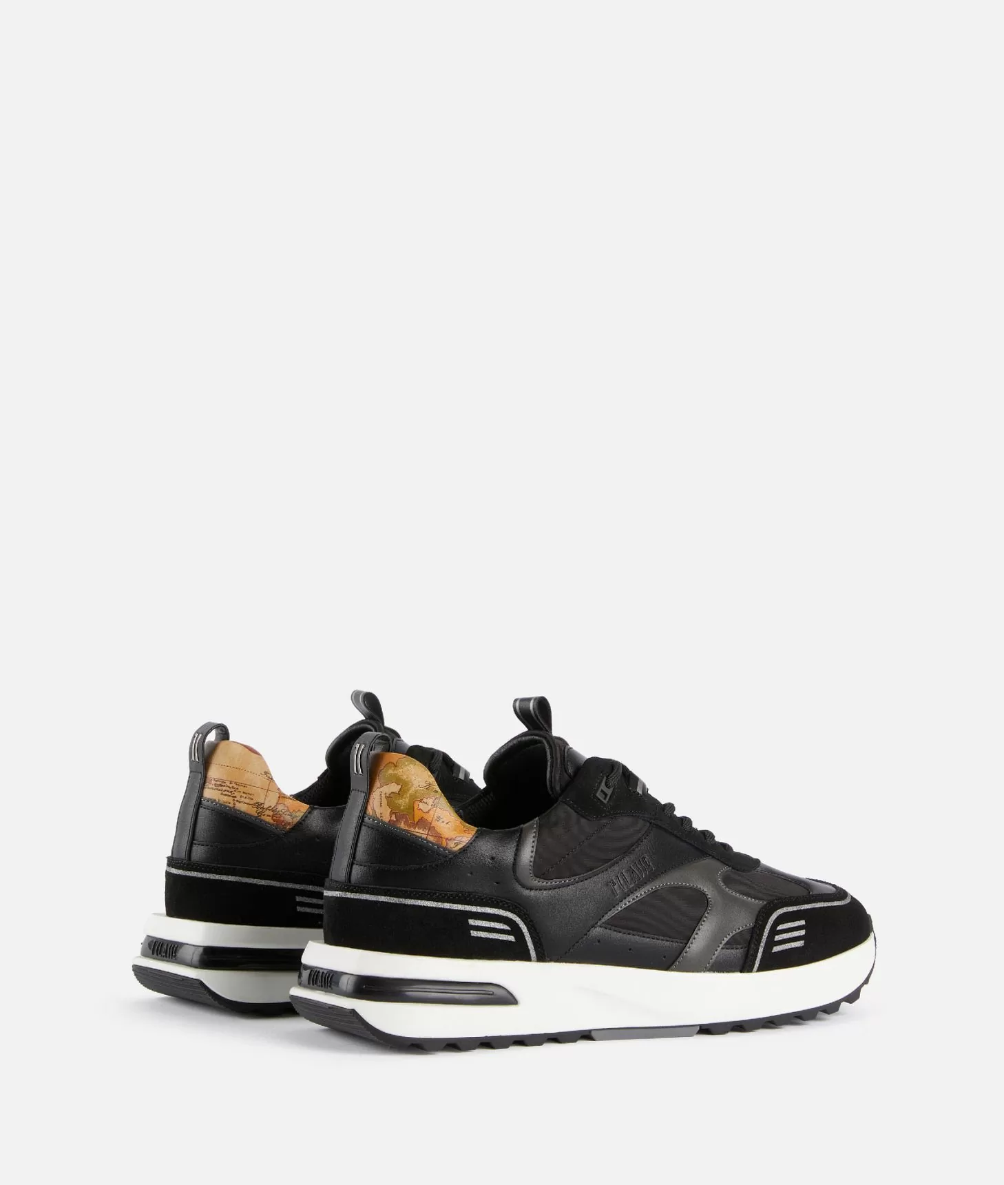 Alviero martini 1a classe Geo Road Abu Dhabi sneakers in nylon ed eco nappa Nere Promozione Limitata