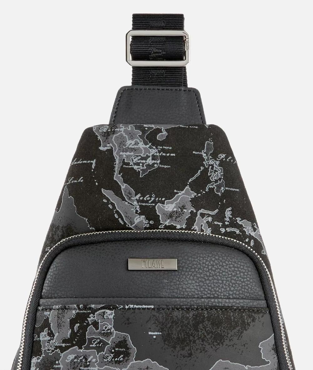 Alviero martini 1a classe Zaino monospalla in tessuto effetto nabuk Geo Night Nero Fino Al -60%