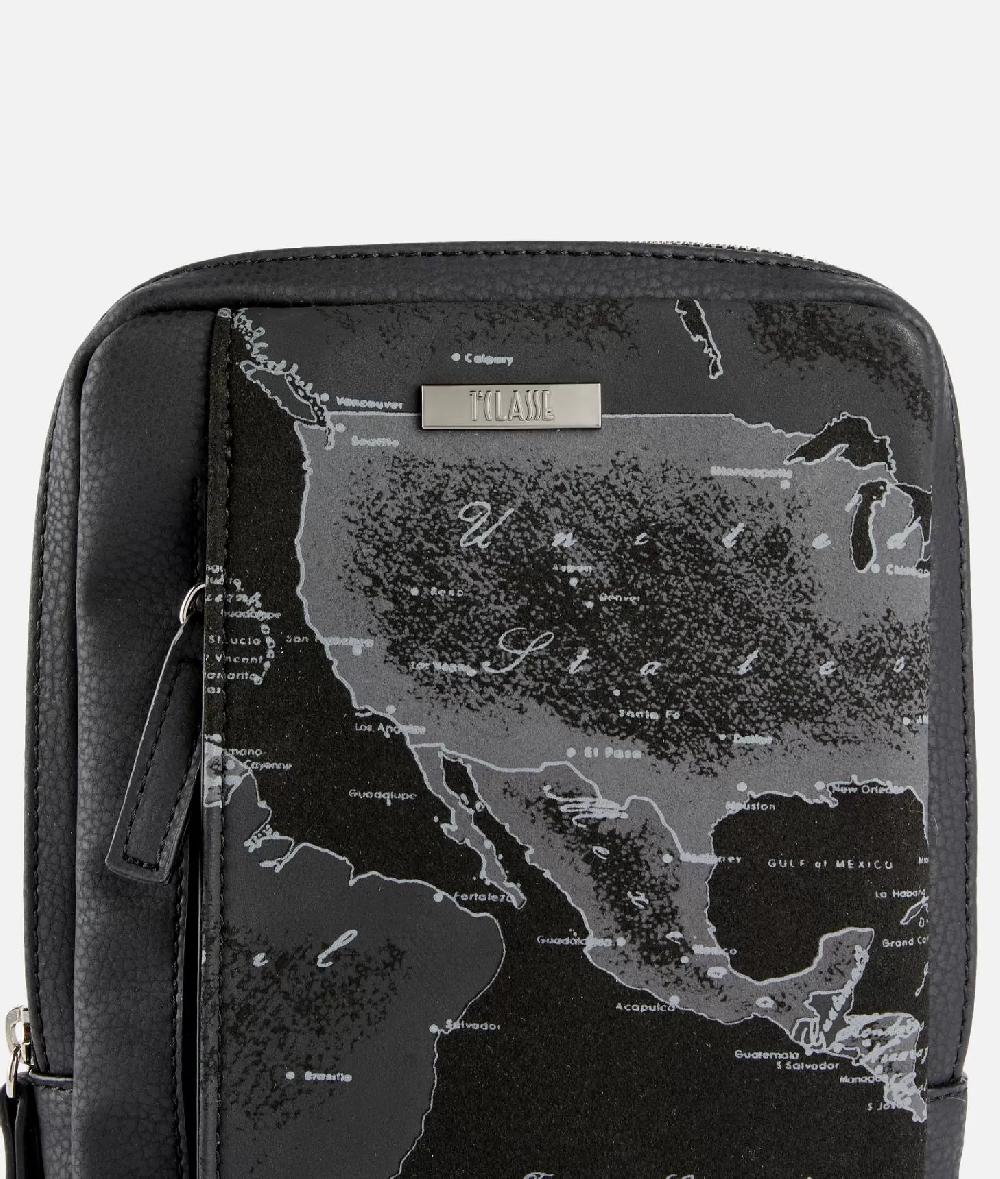 Alviero martini 1a classe Tracolla reporter in eco pelle granata con inserto Geo Night Nera Shopping Online