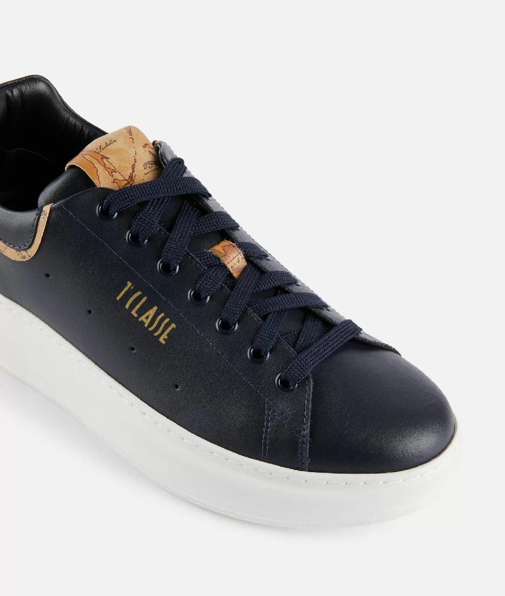 Alviero martini 1a classe Sneakers in pelle liscia con doppio logo 1ᴬ Classe Blu Scuro Presa