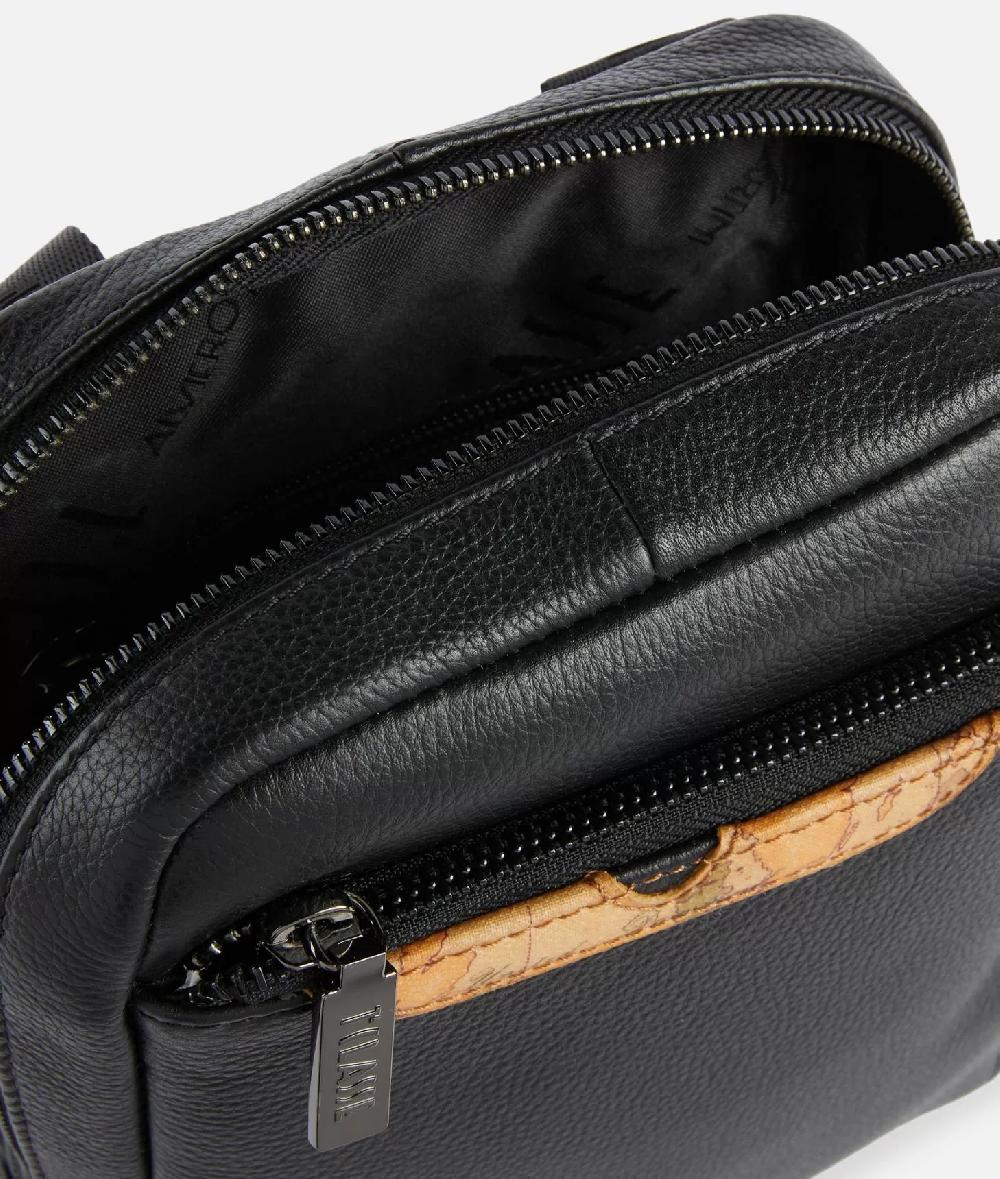 Alviero martini 1a classe Beta Leather bandoliera piccola Nera Offerta