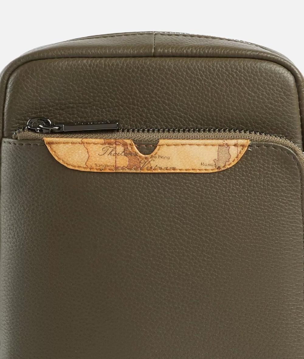 Alviero martini 1a classe Beta Leather bandoliera piccola Verde Militare Hotsell