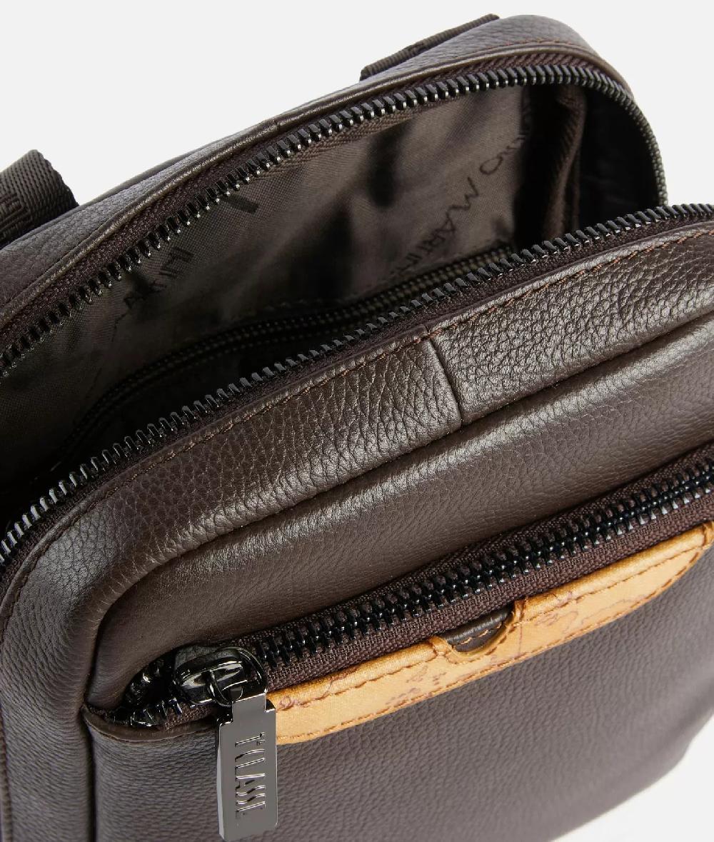 Alviero martini 1a classe Beta Leather bandoliera piccola Testa Di Moro Vendita Calda