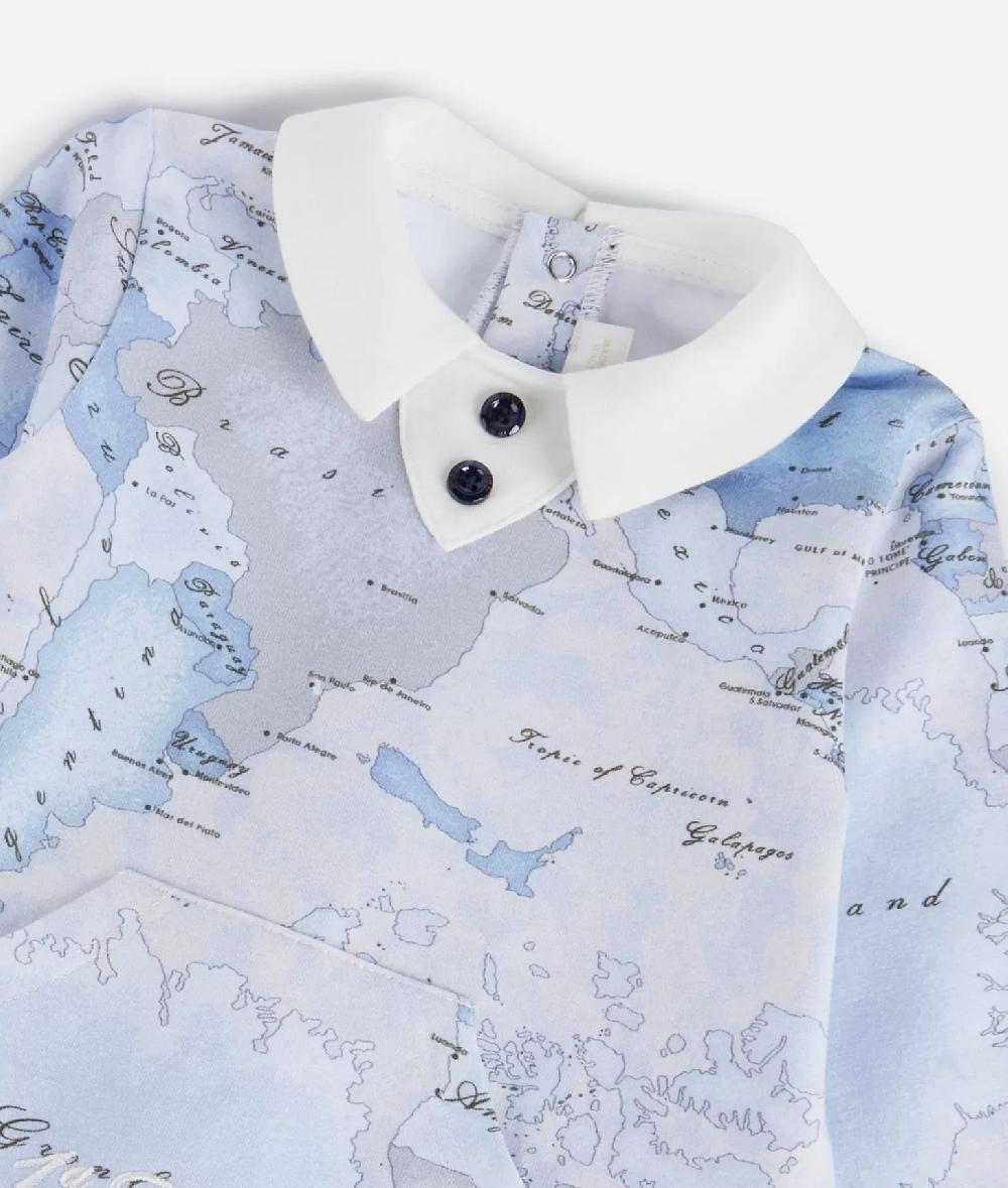 Alviero martini 1a classe Tutina in cotone Geo Lord Azzurra Consegna Veloce