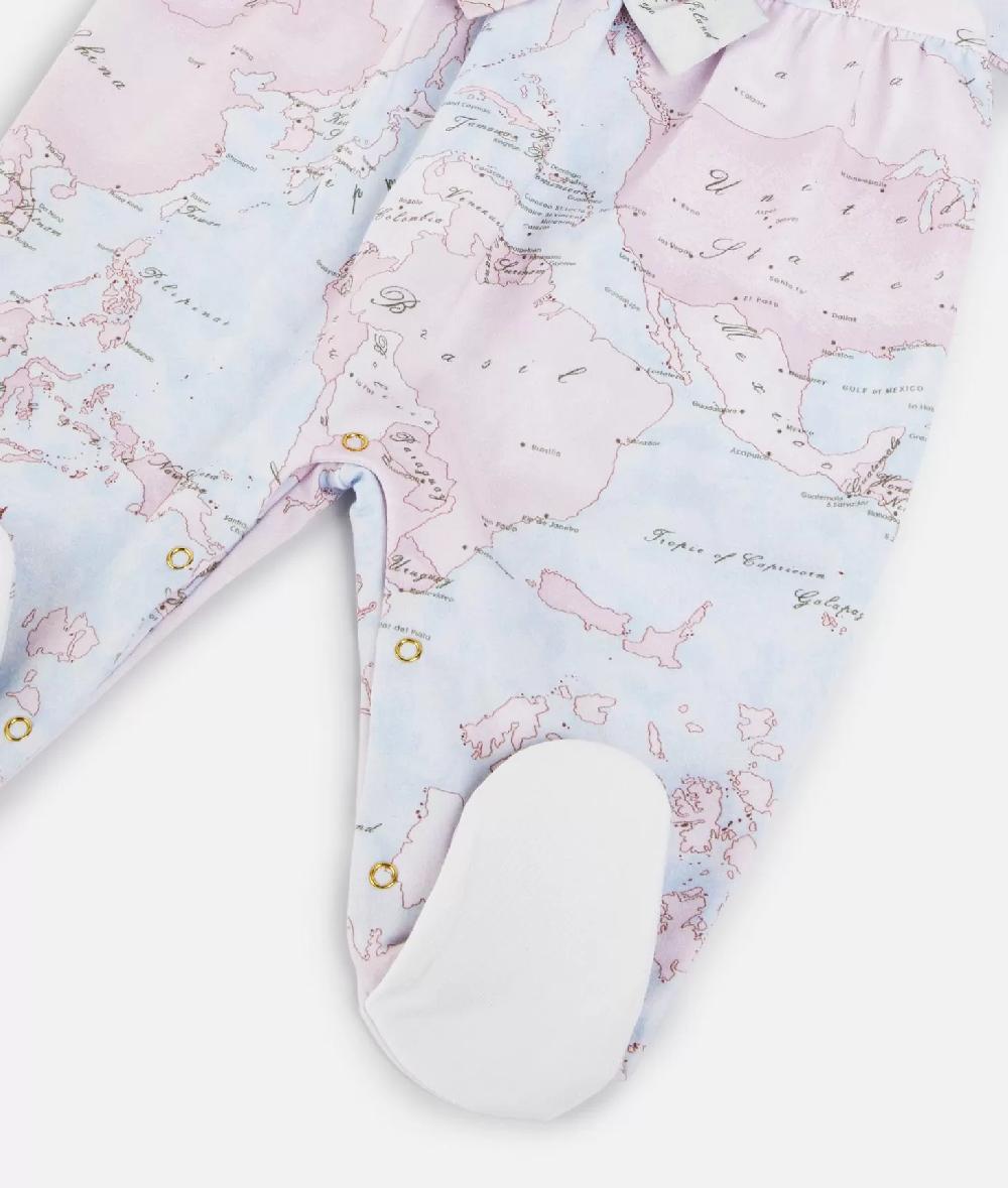 Alviero martini 1a classe Tutina in cotone con fiocco Geo Lady Rosa Online