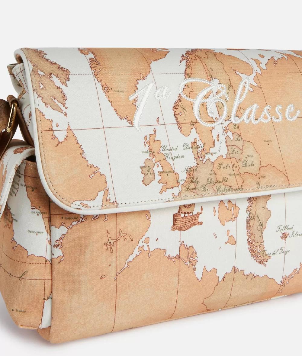 Alviero martini 1a classe Borsa a tracolla con mappa Geo Classic Panna Hotsell