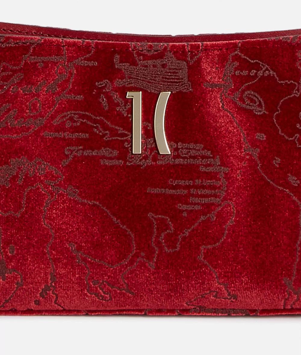 Alviero martini 1a classe Moments Bag pochette con tracolla e catena Rosso Nuovo