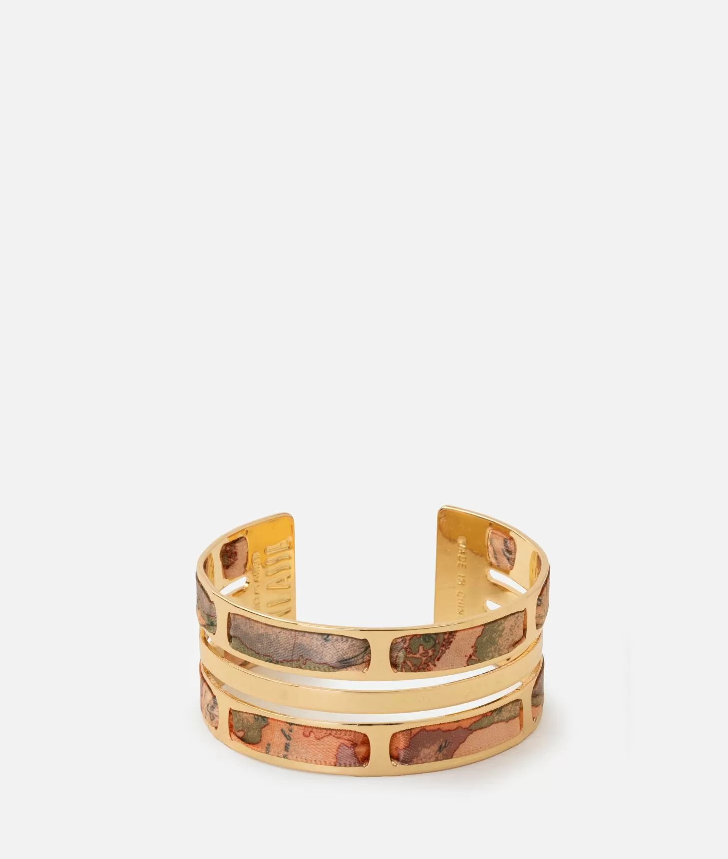 Alviero martini 1a classe Bangle doppio con nastro Geo Classic Oro Chiaro Promozione