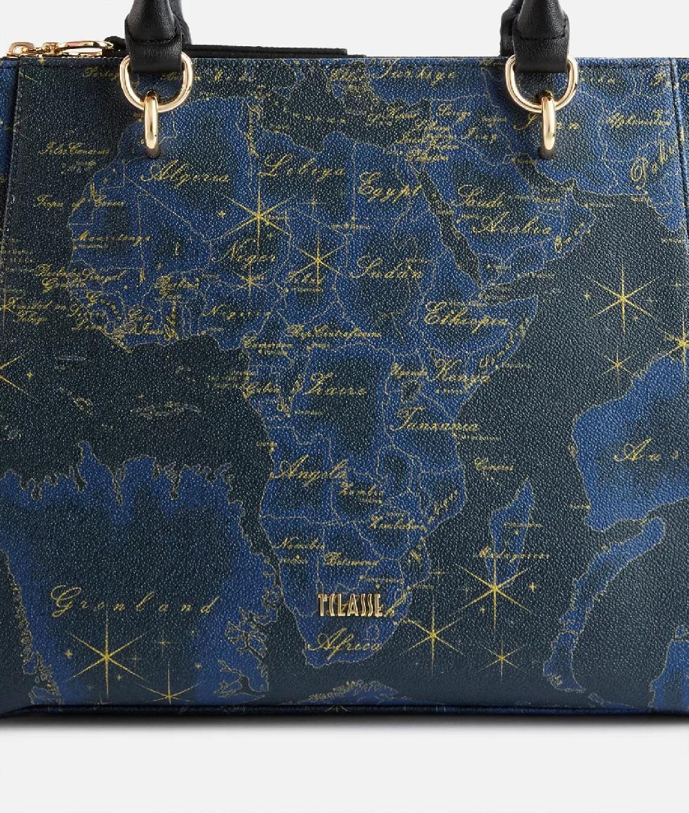 Alviero martini 1a classe Geo Midnight borsa shopping Blu Notte Sconto