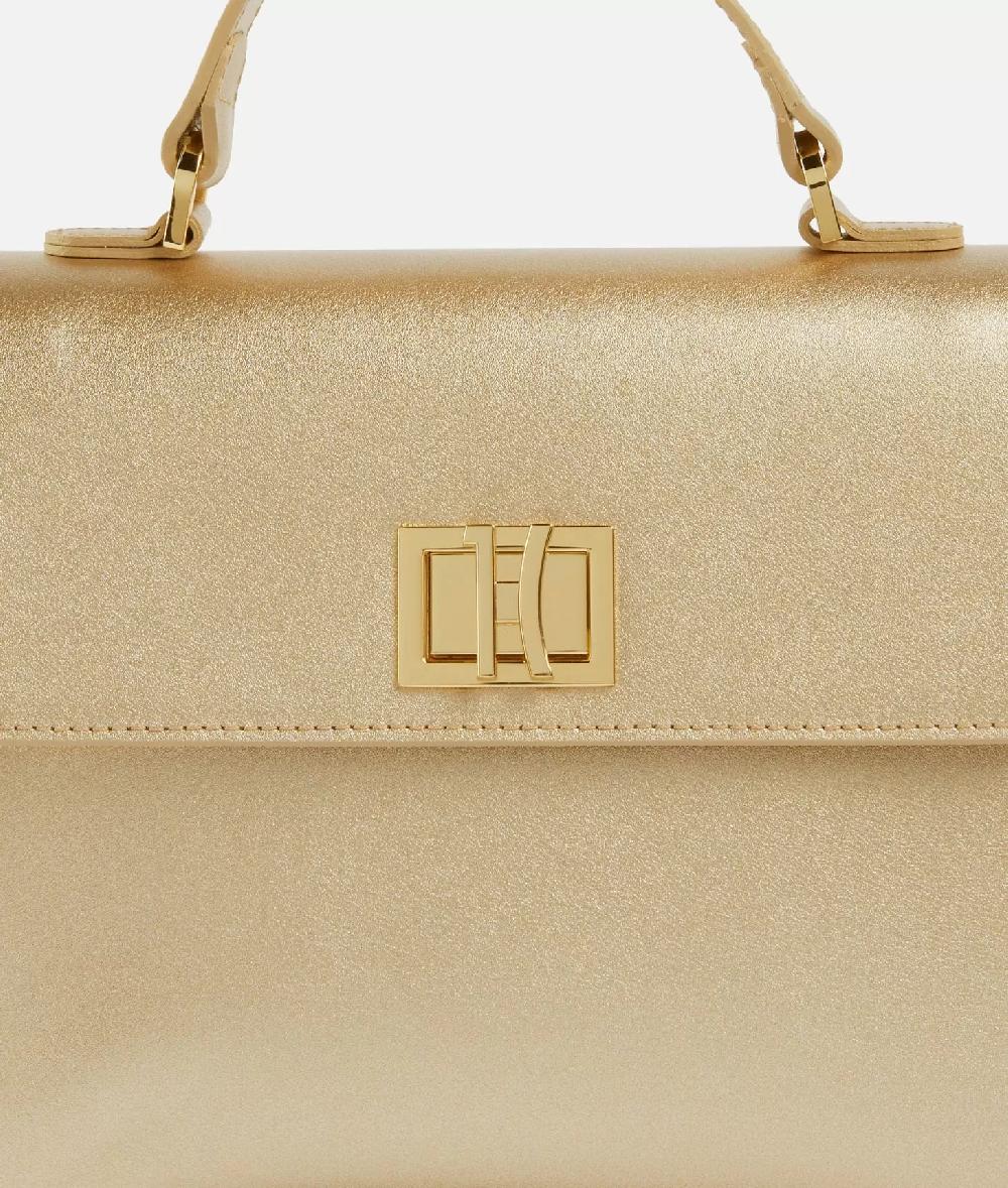 Alviero martini 1a classe Winter Spirit mini tote con tracolla in pelle laminata Oro Chiaro Offerte