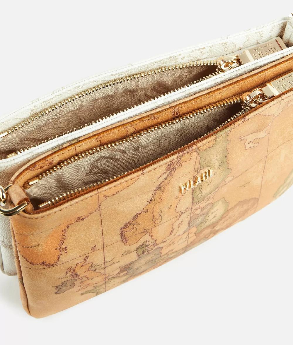Alviero martini 1a classe Tracollina doppia in tessuto stampa Geo Classic e Geo White Pezzi Unici