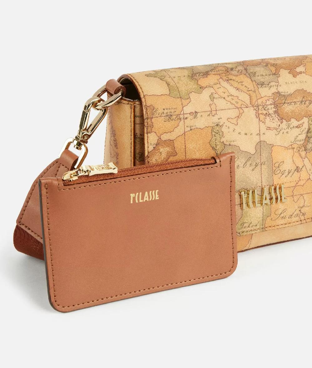 Alviero martini 1a classe Borsa a tracolla in tessuto stampa Geo Classic Naturale Soddisfazione Garantita