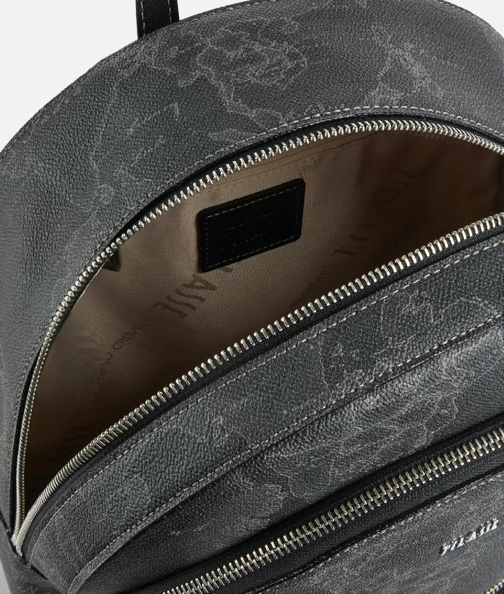 Alviero martini 1a classe Zaino tre tasche in tessuto stampa Geo Night Nero Presa