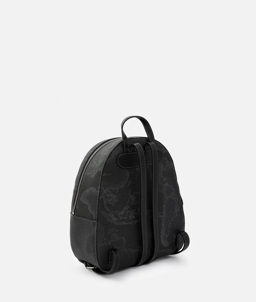 Alviero martini 1a classe Geo Black zaino con inserti frontali in pelle Outlet
