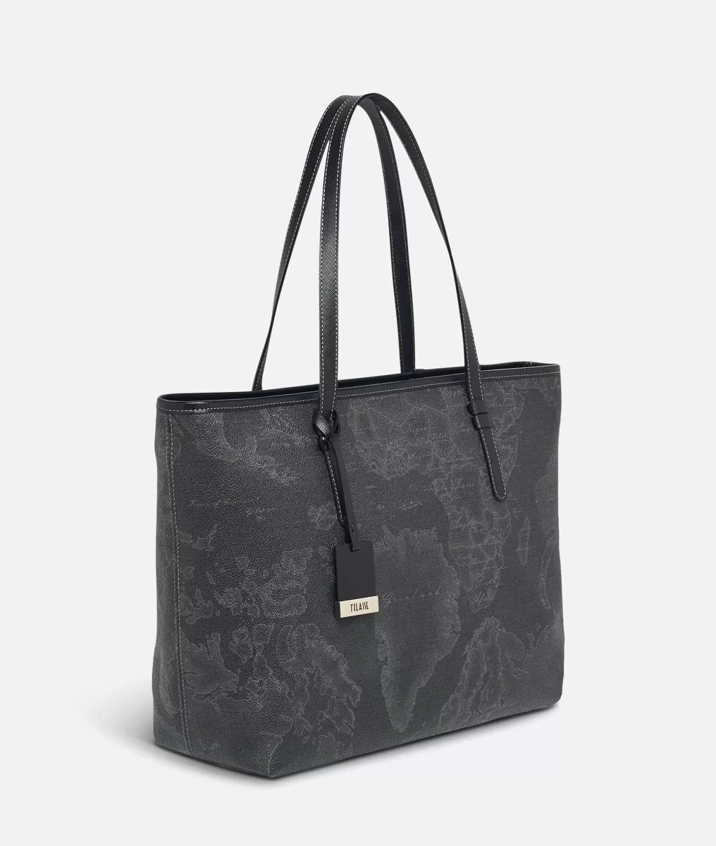 Alviero martini 1a classe Geo Black Borsa shopping grande Geo Dark Consegna Veloce